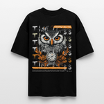 Marid, Eule, 1st | Blaster, Oversize Bio T-Shirt, Unisex - Schwarz