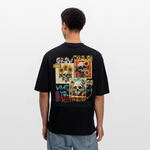 Odysseus, Totenköpfe, 1st | Breezy, Oversized Unisex T-Shirt - Schwarz