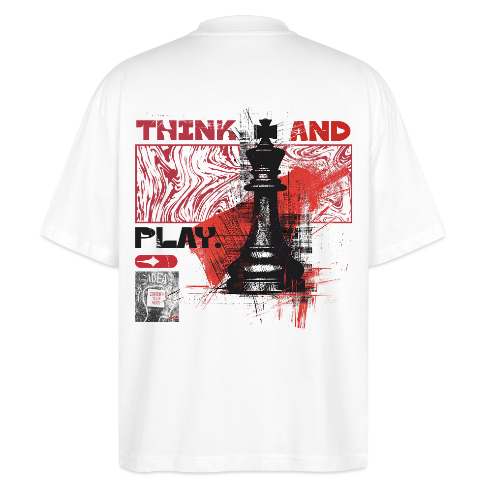 Orionis, Schach, 1st | Blaster, Oversize Bio T-Shirt, Unisex - Weiß