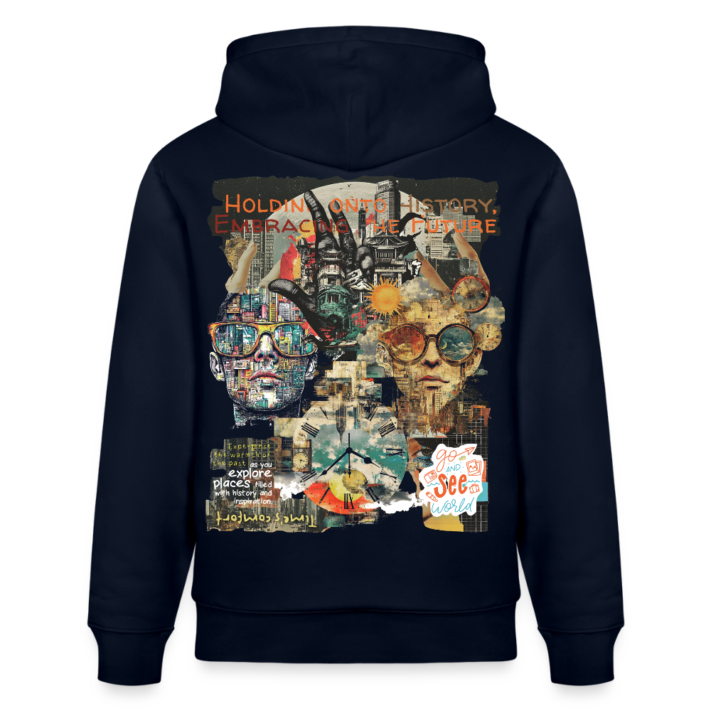 Huitzilopochtli, Gesichter, 1st | Cruiser, Unisex Bio-Hoodie - Navy