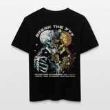 Fujin, Totenkopf, 1st | Essential, Relaxed Fit Unisex Bio T-Shirt - Schwarz