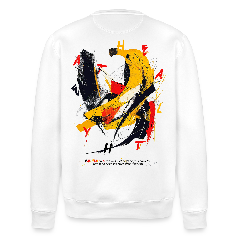 Quasaris, Banane, 1st | Roller, Unisex Bio-Sweatshirt - Weiß