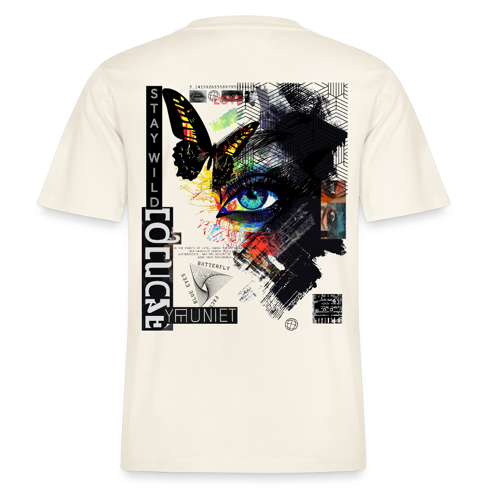 Eldorwyn, Auge, 1st | Essential, Relaxed Fit Unisex Bio T-Shirt - Naturweiß 