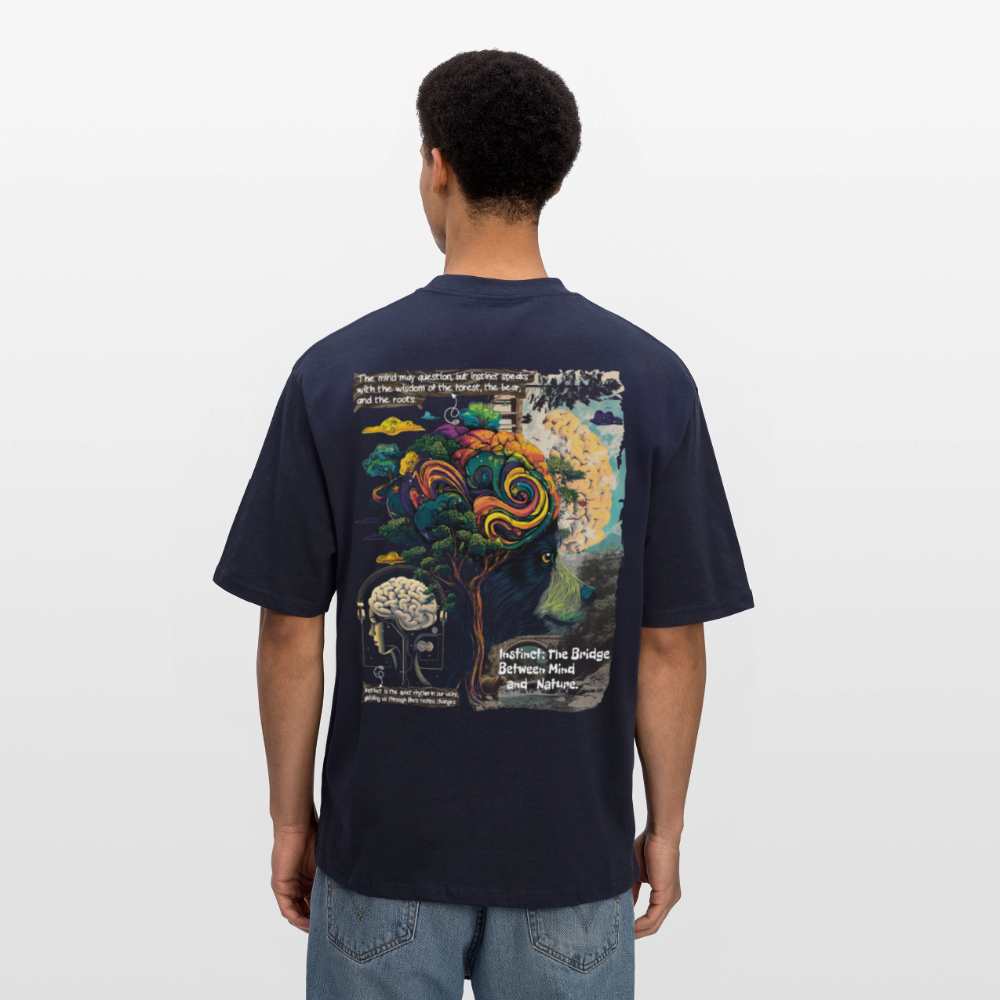 Aphroan, Bär, 1st | Breezy, Oversized Unisex T-Shirt - Navy