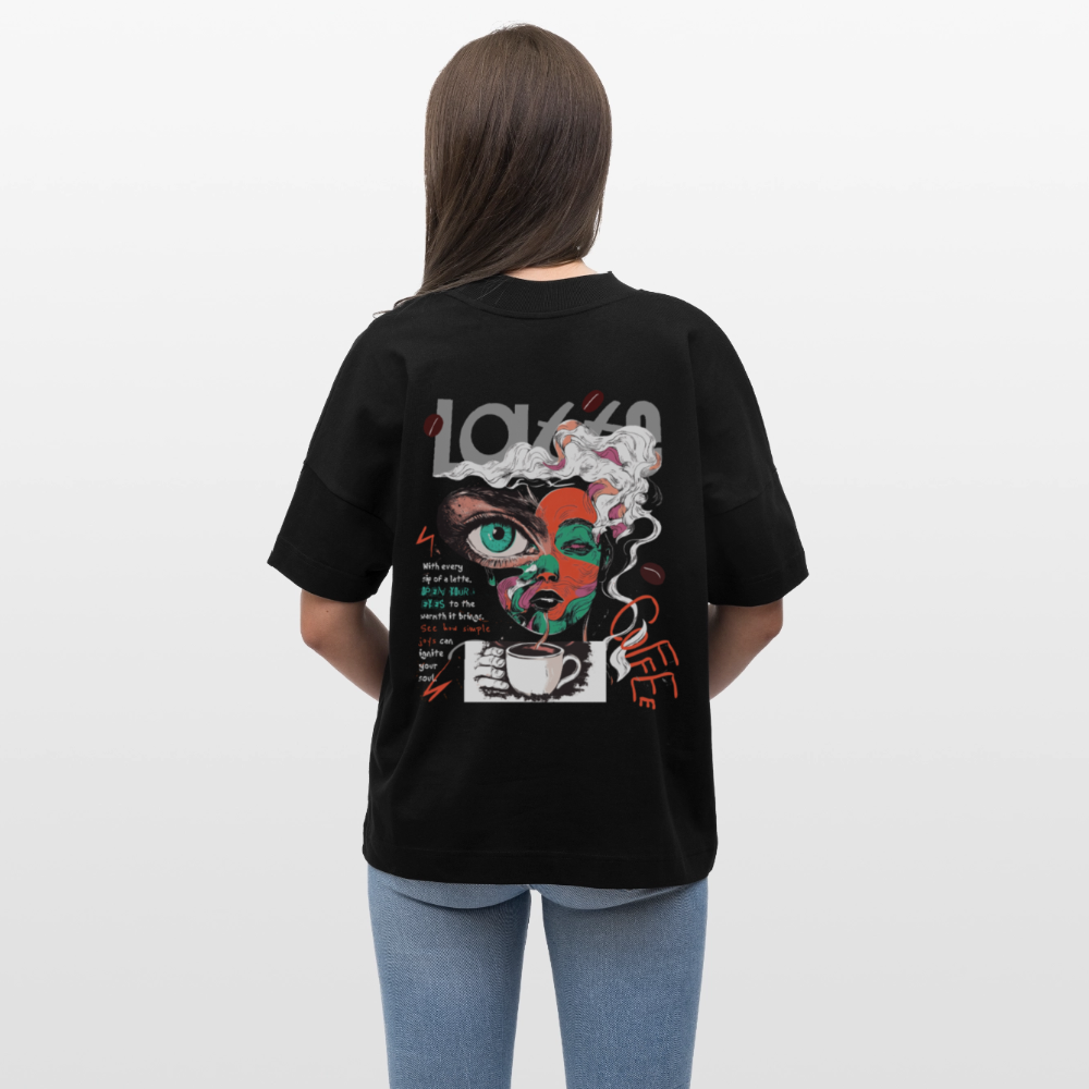 Zalzalak, Kaffee, 1st | Blaster, Oversize Bio T-Shirt, Unisex - Schwarz
