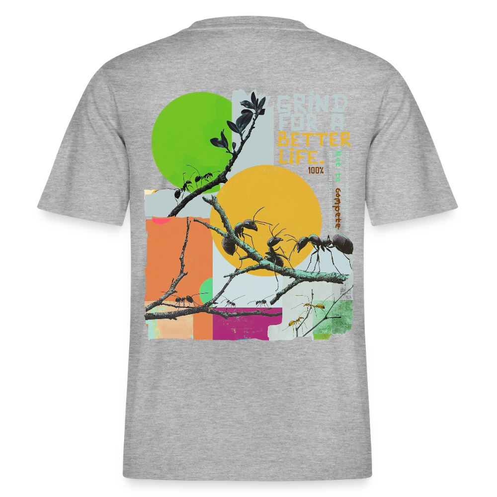 Draganis, Ameisen, 1st | Essential, Relaxed Fit Unisex Bio T-Shirt - Grau meliert