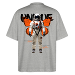 Lunaris, Astronaut, 1st | Blaster, Oversize Bio T-Shirt, Unisex - Grau meliert