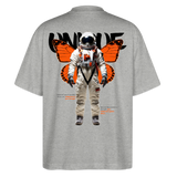 Lunaris, Astronaut, 1st | Blaster, Oversize Bio T-Shirt, Unisex - Grau meliert