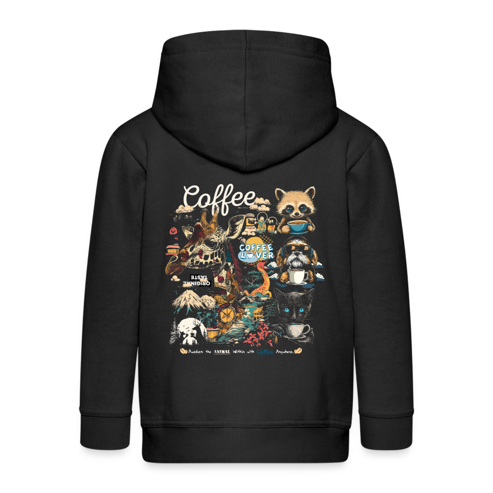 Tritonan, Kaffee, 1st | Kinder Zip Hoodie - Schwarz