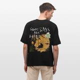 Amphionan, Palmen, 1st | Blaster, Oversize Bio T-Shirt, Unisex - Schwarz