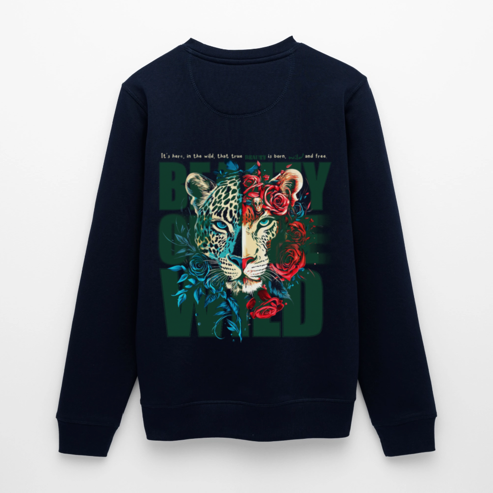 Irise, Leopard, 1st | Roller, Unisex Bio-Sweatshirt - Navy