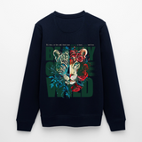 Irise, Leopard, 1st | Roller, Unisex Bio-Sweatshirt - Navy