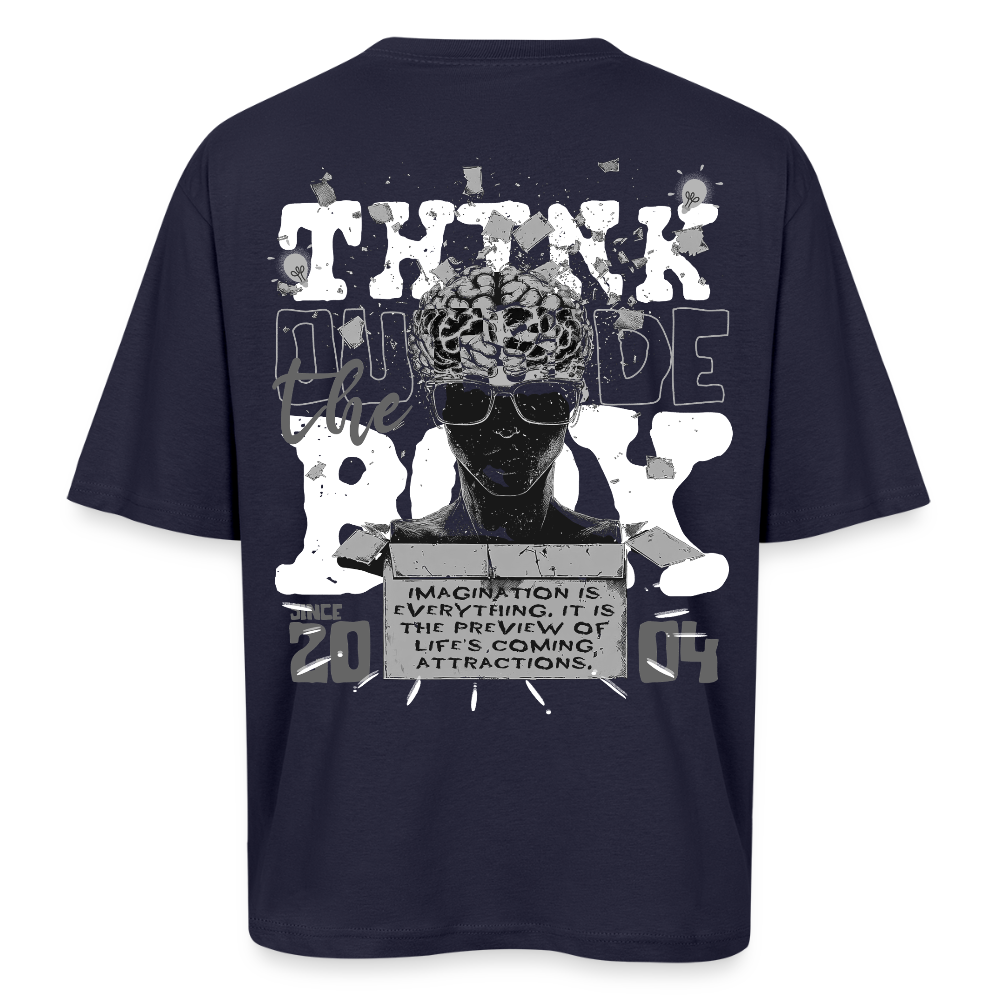 Nyxan, Gehirn, 1st | Breezy, Oversized Unisex T-Shirt - Navy