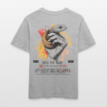 Eldamar, Schlange, 1st | Essential, Relaxed Fit Unisex Bio T-Shirt - Grau meliert