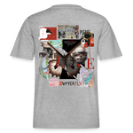 Zentharior, Schmetterling, 1st | Essential, Relaxed Fit Unisex Bio T-Shirt - Grau meliert