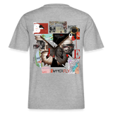 Zentharior, Schmetterling, 1st | Essential, Relaxed Fit Unisex Bio T-Shirt - Grau meliert