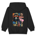 Perîzar, Affen, 1st | Kinder Zip Hoodie - Schwarz