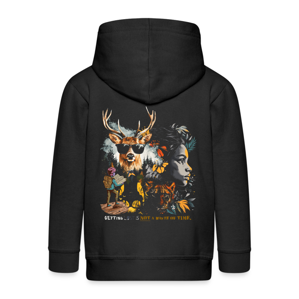 Orphean, Reh, 1st | Kinder Zip Hoodie - Schwarz