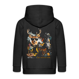 Orphean, Reh, 1st | Kinder Zip Hoodie - Schwarz