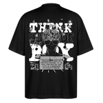 Nyxan, Gehirn, 1st | Blaster, Oversize Bio T-Shirt, Unisex - Schwarz
