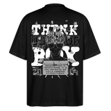 Nyxan, Gehirn, 1st | Blaster, Oversize Bio T-Shirt, Unisex - Schwarz