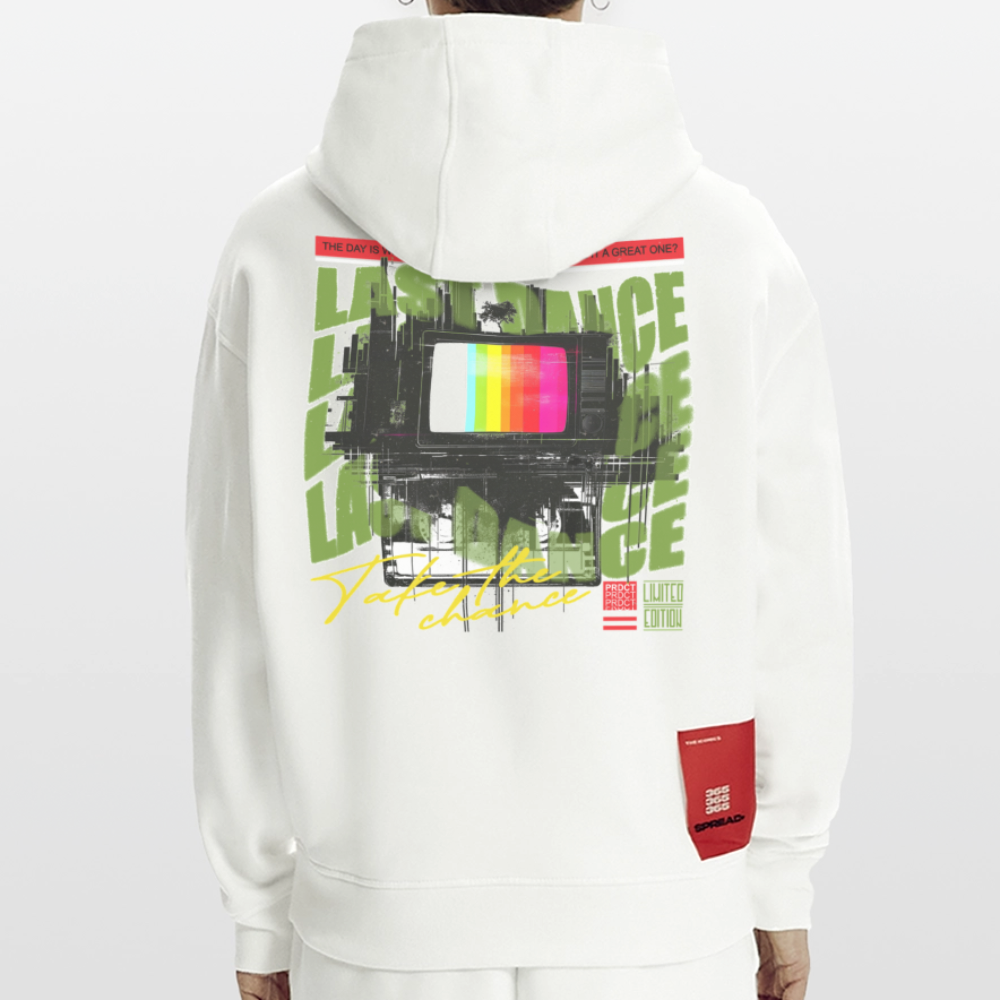 Oblivionis, Fernseher, 1st | Heavyweight Oversized Bio Hoodie, Unisex - OFF WHITE