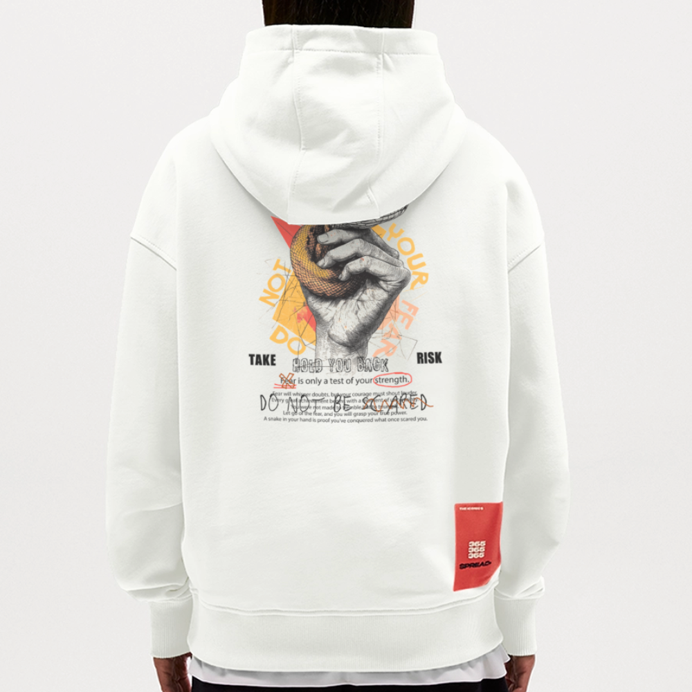 Eldamar, Schlange, 1st | Heavyweight Oversized Bio Hoodie, Unisex - OFF WHITE