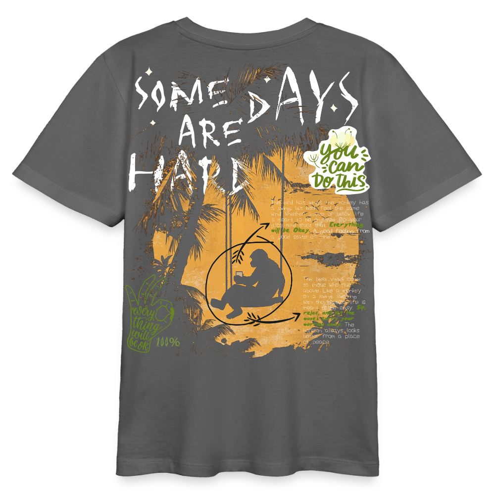Amphionan, Palmen, 1st | Teenager Bio T-Shirt - Anthrazit