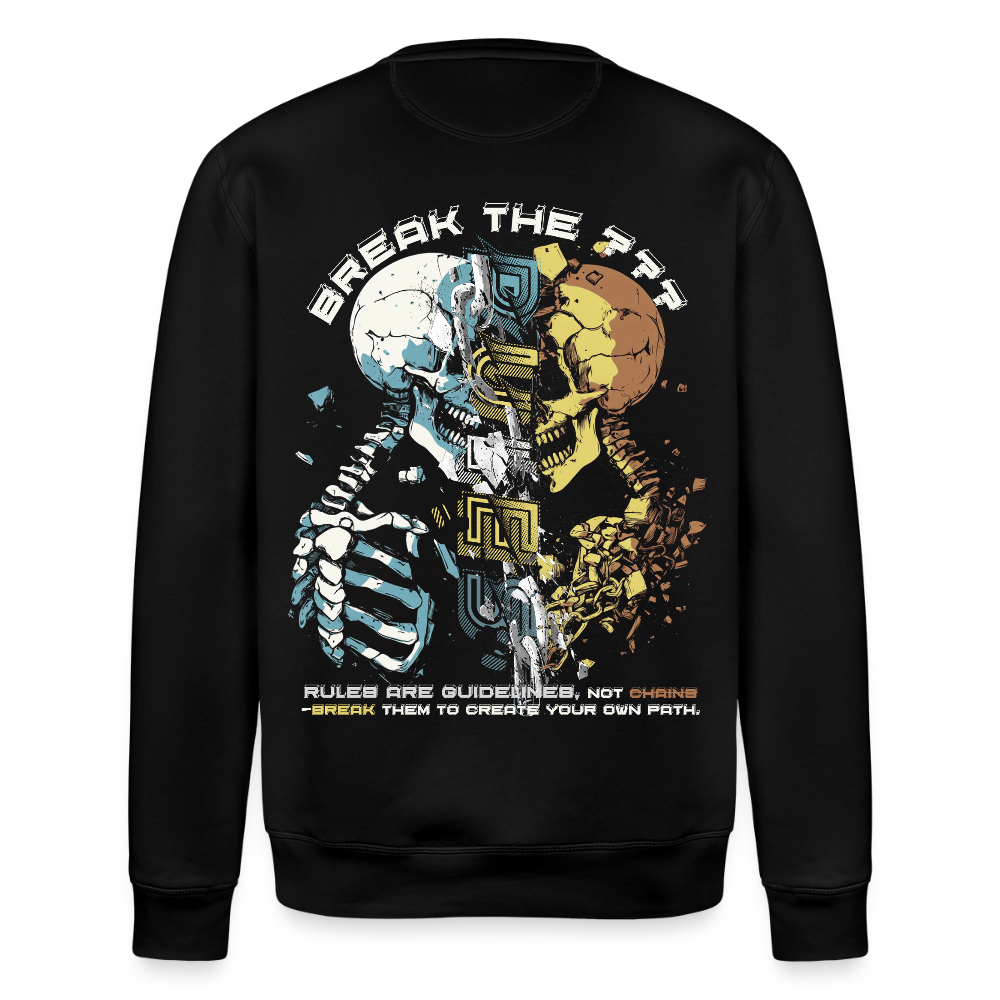Fujin, Totenkopf, 1st | Roller, Unisex Bio-Sweatshirt - Schwarz