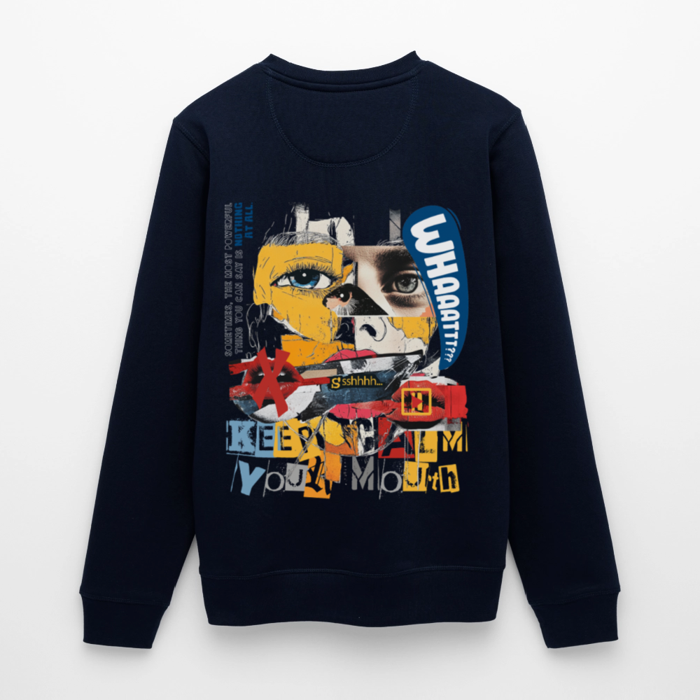 Kronan, Gesicht, 1st | Roller, Unisex Bio-Sweatshirt - Navy