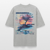 Oblivar, Baum, 1st | Blaster, Oversize Bio T-Shirt, Unisex - Grau meliert