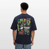 Ganesha, Geschäfte, 1st | Breezy, Oversized Unisex T-Shirt - Navy
