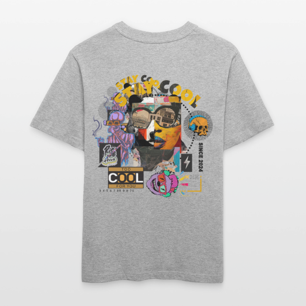 Thorvalis, Bär, 1st | Essential, Relaxed Fit Unisex Bio T-Shirt - Grau meliert