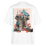 Zephiron2, Schloss, 1st | Blaster, Oversize Bio T-Shirt, Unisex - Weiß