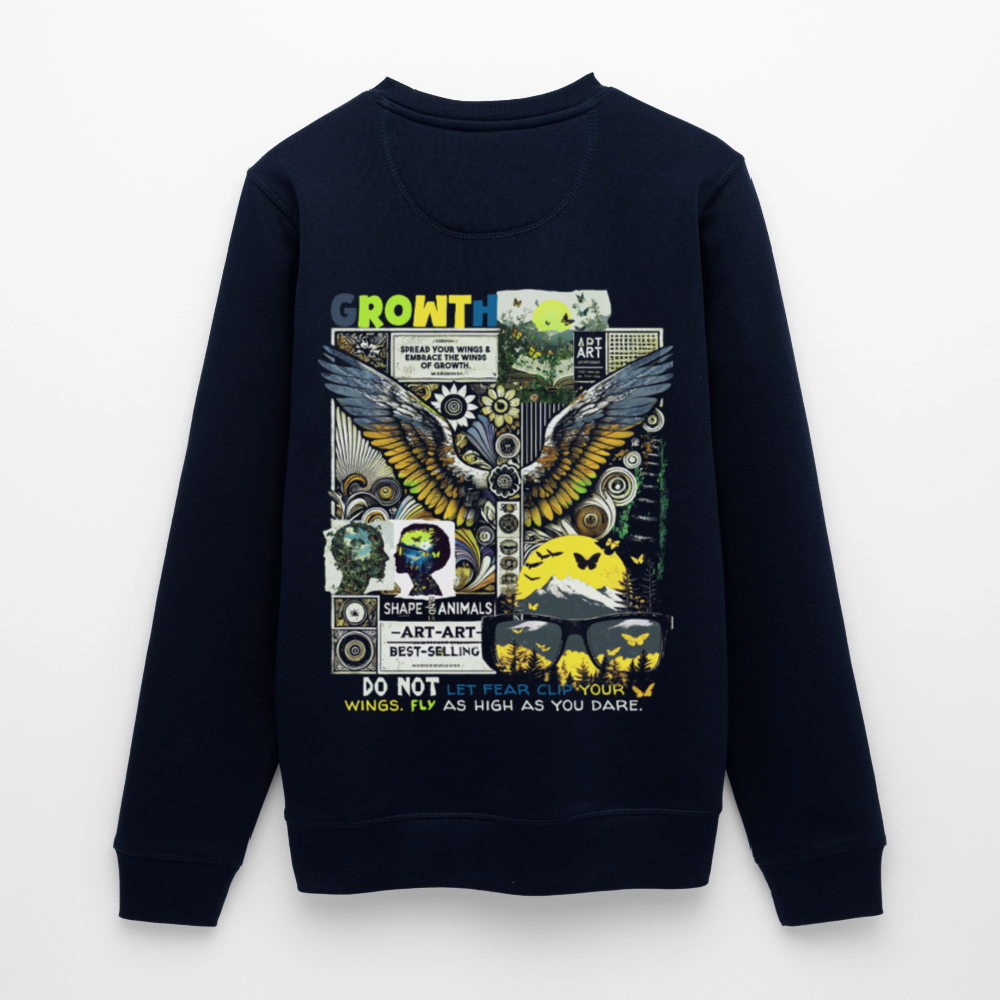 Lugh , Engel, 1st | Roller, Unisex Bio-Sweatshirt - Navy