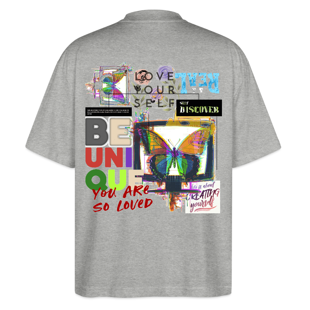 Orvathar, Fernseher, 1st | Blaster, Oversize Bio T-Shirt, Unisex - Grau meliert