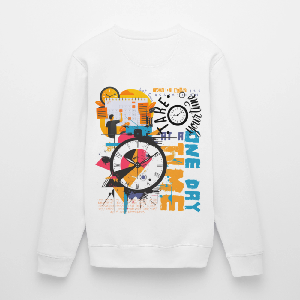 Arkenthos, Uhr, 1st | Roller, Unisex Bio-Sweatshirt - Weiß
