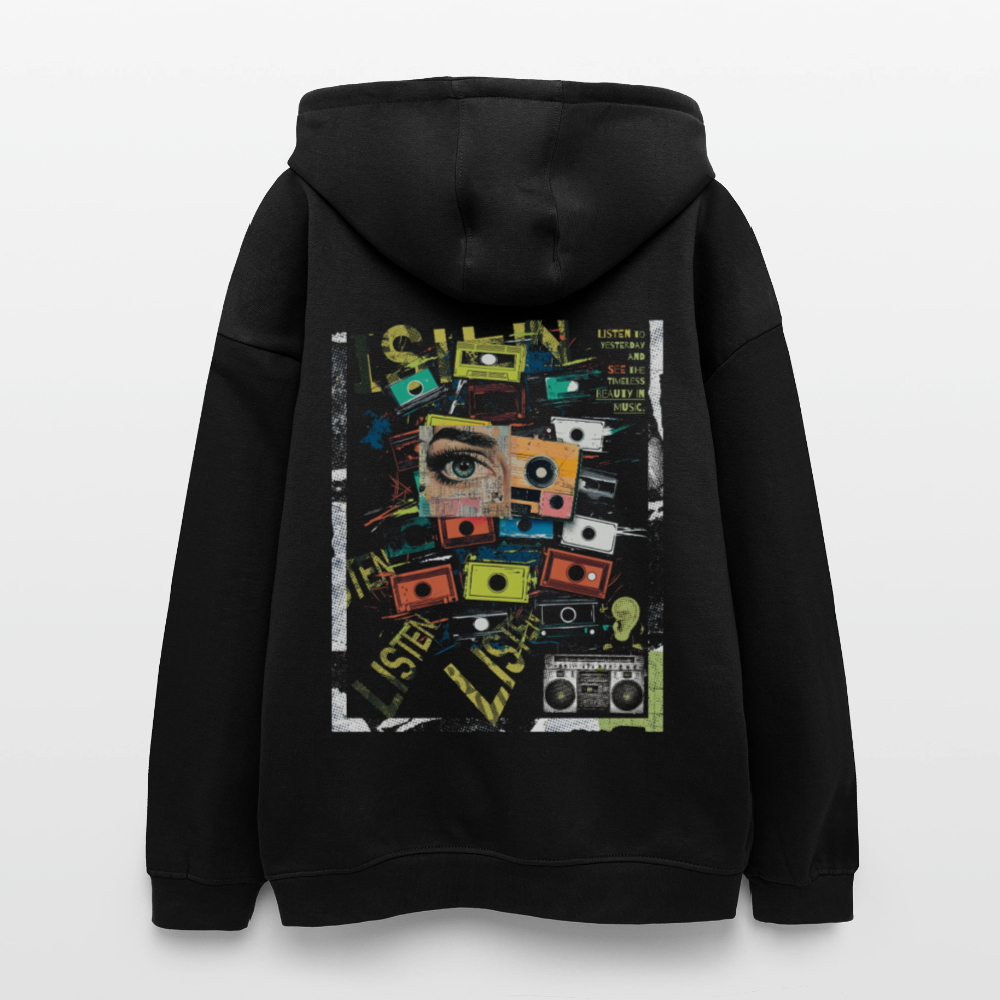 Shahzada, Kassetten, 1st | Freshhood, Oversized Unisex Hoodie - Schwarz