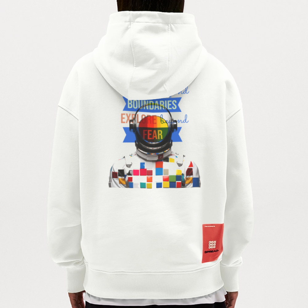 Jovareth, Astronaut, 1st | Heavyweight Oversized Bio Hoodie, Unisex - OFF WHITE