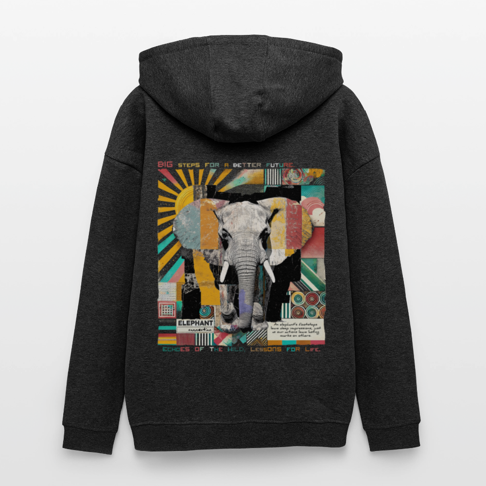 Thanatain, Elefant, 1st | Freshhood, Oversized Unisex Hoodie - Anthrazit