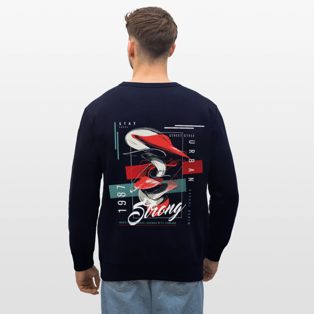 Guanyin, Muschel, 1st | Roller, Unisex Bio-Sweatshirt - Navy