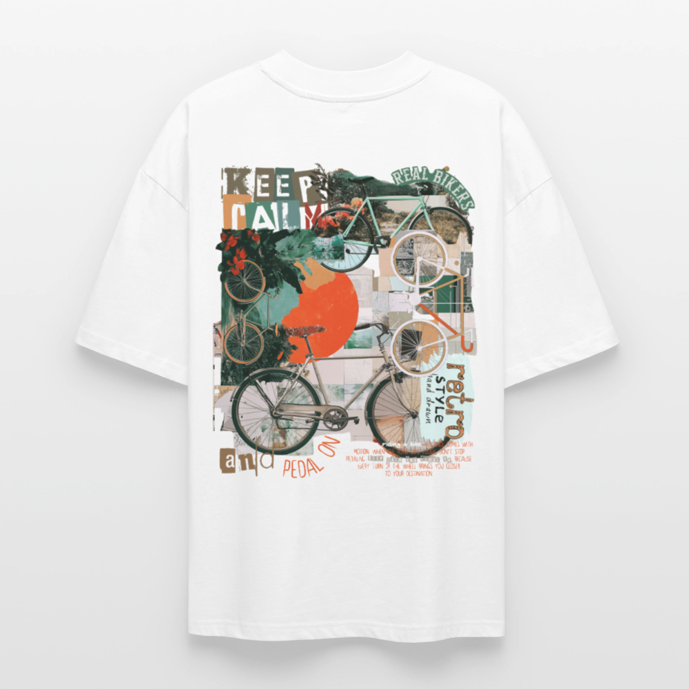 Eldrathis, Fahrrad, 1st | Blaster, Oversize Bio T-Shirt, Unisex - Weiß