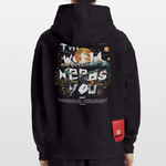 Ereshkigal, Berge, 1st | Heavyweight Oversized Bio Hoodie, Unisex - SOLID BLACK