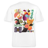 Xerathis, Obst, 1st | Essential, Relaxed Fit Unisex Bio T-Shirt - Weiß