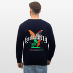 Noşîrêwan, Schmetterling, 1st | Roller, Unisex Bio-Sweatshirt - Navy
