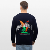 Noşîrêwan, Schmetterling, 1st | Roller, Unisex Bio-Sweatshirt - Navy