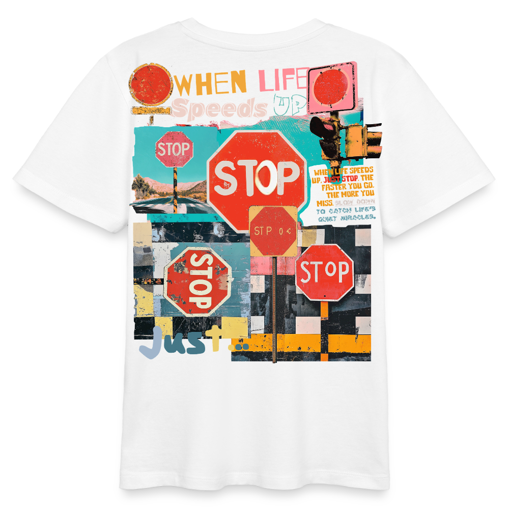 Solvarion, Stopp, 1st | Teenager Bio T-Shirt - Weiß