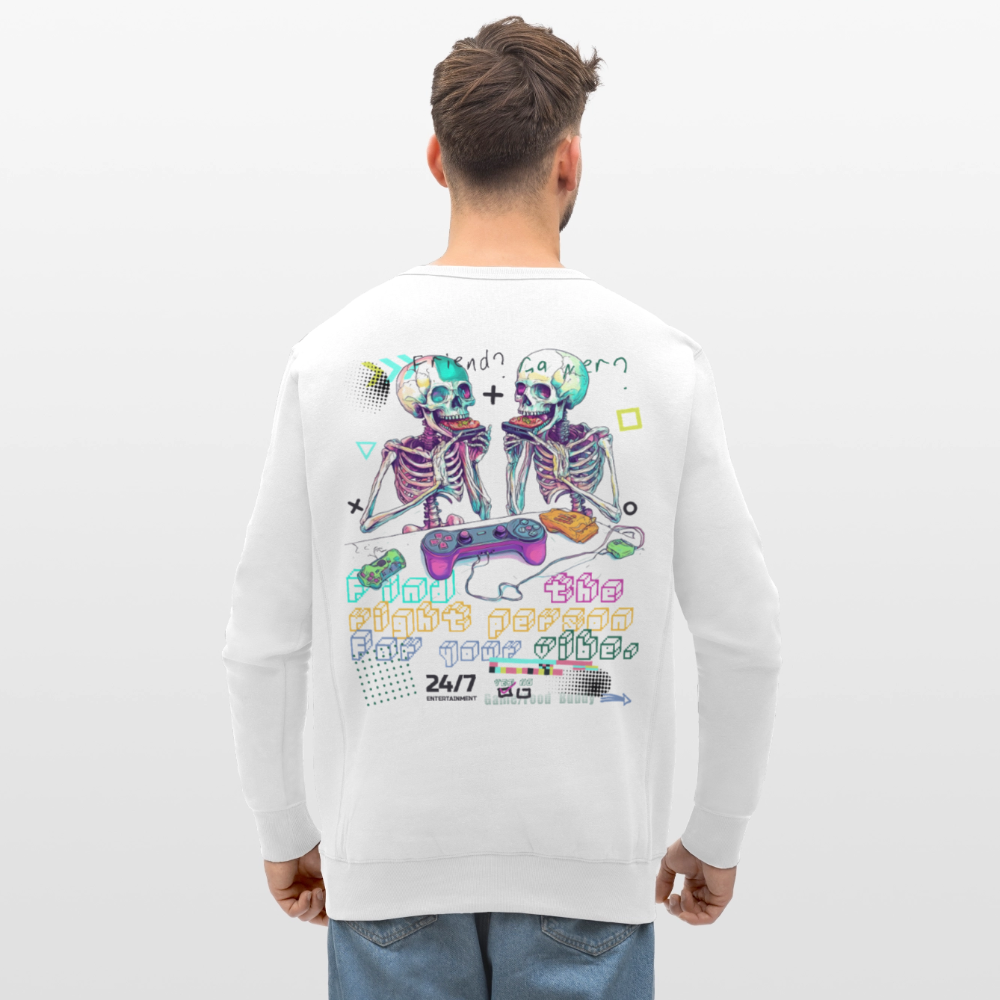 Malakar, Gaming, 1st | Roller, Unisex Bio-Sweatshirt - Weiß