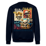 Odysseus, Totenköpfe, 1st | Roller, Unisex Bio-Sweatshirt - Navy