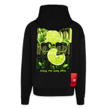 Kali, Limette, 1st | Heavyweight Oversized Bio Zip Hoodie, Unisex - SOLID BLACK